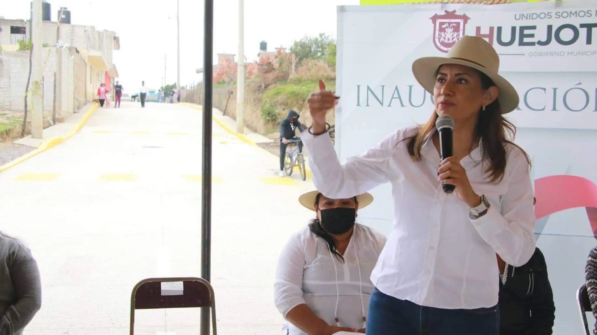 Angélica Alvarado inaugura obra de pavimentación en Nepopualco